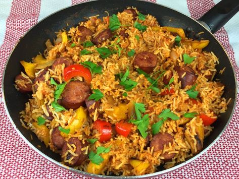 Recipes With Farmer Sausage, Pork Sausage Recipes Dinner, Farmer Sausage, Sausage Casserole Recipes, Pork Sausage Recipes, Sausage Peppers And Onions, Sausage Rice, Kielbasa Recipes, Sausage Peppers