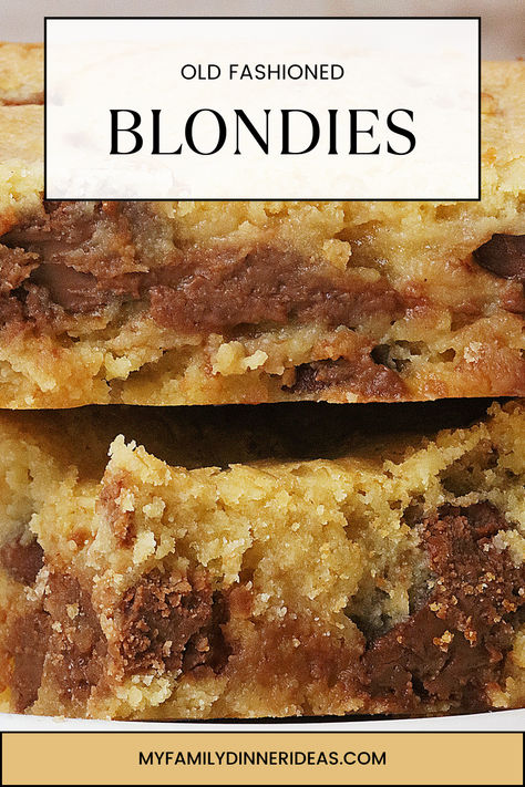 the best Blondies recipe. Blonde Brownie Recipes Homemade, Chocolate Chip Blondies Recipe Classic, Recipe For Blonde Brownies, Maple Blondies Recipe, Blondies Recipe Classic, Easy Desserts For Two, Blondie Brownies Recipe, Blond Brownies, Blonde Bars