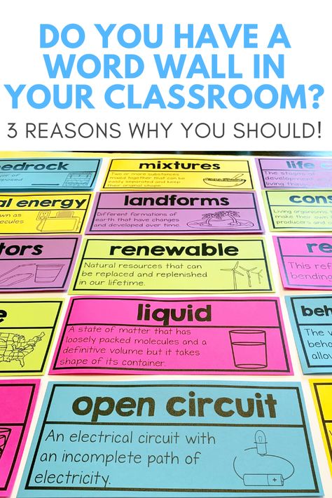 Science Vocabulary Wall, Classroom Structure, Vocabulary Wall, Science Word Wall, Teaching Comprehension, Classroom Science, Science Boards, Vocabulary Word Walls, Science Vocabulary