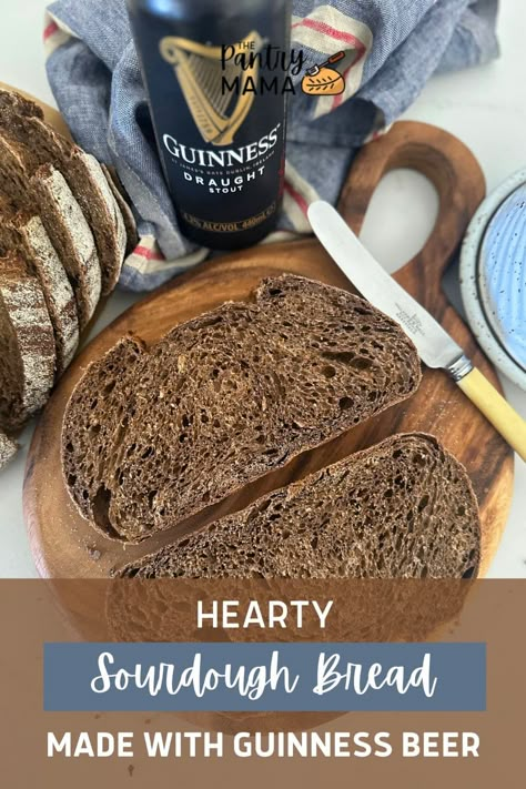 Sourdough Guinness Bread Guinness Bread, The Pantry Mama, Sourdough Bread Recipes, Pantry Mama, Easy Sourdough Bread, Sourdough Rye, Rye Bread Recipes, Easy Sourdough, Irish Stew