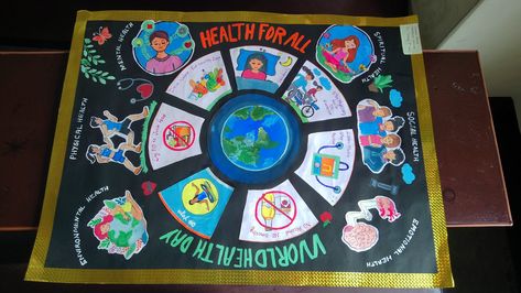 World health day,poster competition,poster drawing My Health My Right Poster Drawing, Healthy India Poster Drawing, Poster On World Health Day, World Health Day Poster Ideas, World Health Day Poster Drawing, World Aids Day Poster Drawing, Environmental Health Poster, Healthy Community Poster, World Health Day Creative Poster