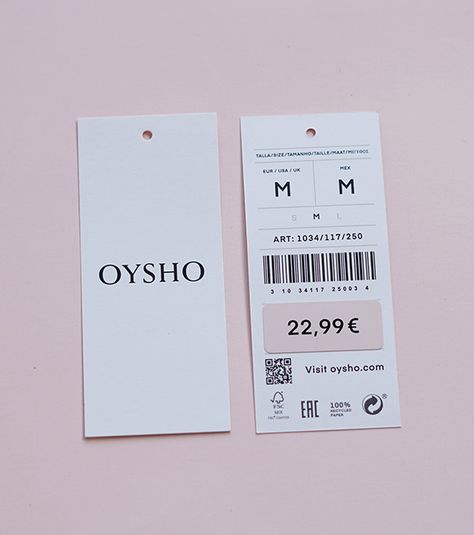 Clothes Price Tag Design, Medium Size Tag, Size Tags For Clothing, Tags For Clothing Brand, Clothing Tag Design Ideas, Price Tag Design Clothing, Cloth Tag Design, Hang Tag Design Clothing Labels, Hang Tag Design Creative