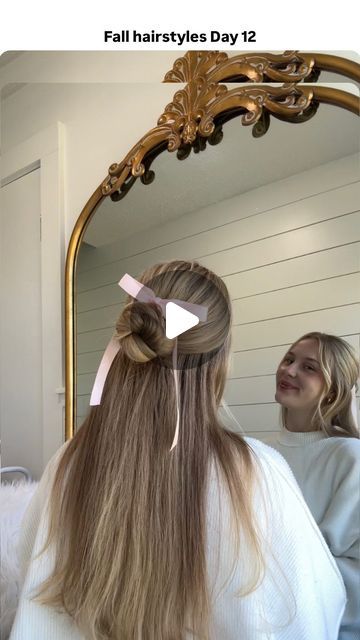 MORGAN MAYNOR on Instagram: "New fav combo ~ braided bun & bow 🎀 

•
•
•
Braided hairstyles, trendy hairstyles, wedding hairstyles, easy hairstyles, hair tutorials, hair routine, hair hacks, hair tips, clean girl hairstyles, that girl hairstyles, Pinterest hairstyle, Pinterest hair, fun hairstyles, hair products, hair routine, hair care routine, hair styling, heatless curls, heatless hairstyles, hairstyle trends, hairstyle ideas, hairstyle inspo, hairstyle trends 2024, long hair hairstyles, medium hair hairstyles, simple hairstyles, wavy hairstyles, natural hairstyles, curly hairstyles, long hair hairstyles, half up half down hairstyles, half up half down, fall hairstyles, fall hair trends, bow hairstyles, fall hair inspo, braid hack, braid tutorial, back to school hairstyles #bowhairstyl Wavy Hairstyles Natural, Curly Hairstyles Long Hair, Wedding Hairstyles Easy, Curly Hairstyles Long, Braid Hack, Fall Hair Inspo, Routine Hair Care, Hairstyles Pinterest, Hairstyles Medium Hair