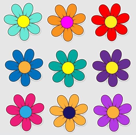 Flower Clipart Flower Clipart Printables, Flower Picture Printable, Printable Flowers Cutout Clip Art, Printable Flowers Free, Printable Flowers Cutout, Free Flower Printables, Flower Clipart Printables, Flower Free Printable, Cute Cartoon Flowers