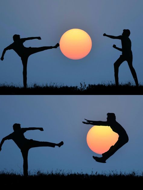 This Photographer Shoots Sun-sational Optical Illusions | PetaPixel Illusion Fotografie, National Geographic Photo Contest, Illusion Photography, Popular Photography, 사진 촬영 포즈, Silhouette Photos, Creative Pictures, Foto Art, Jolie Photo