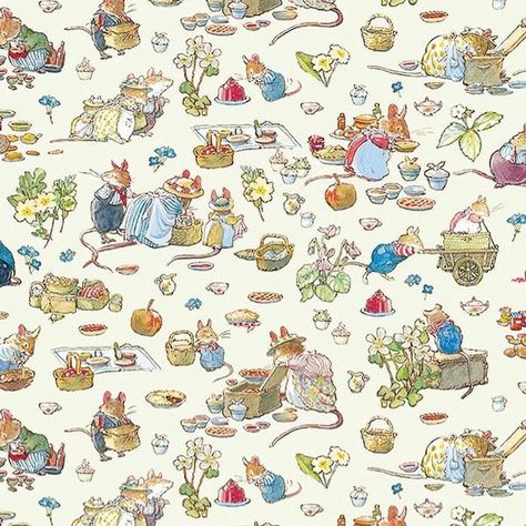 Brambly Hedge on Instagram: "Picnic weather returns!   Our picnic wrapping paper pack is now available to order in the UK. The pack includes five sheets of our new wrapping paper.  Each sheet measures 700x500x1mm  Wrapping Paper only available to order in the UK currently.   We also offer a gift wrapping service for your orders worldwide, just tick the box at the checkout to have your order wrapped and delivered with a hand written card. • • • #wrapping #wrappingpaper #wrappingpaperdesign #summer #flowers #summerstory #flowerstagram #illustration #illustrationartists #flowers #picnic #childrensbooks #giftwrapping #giftwrap #june #gifting #hedgerow #été #estate #sommer #bookstagram #instabooks #jillbarklem #bramblyhedge" Brambly Hedge Illustrations, Bramble Hedge, Flowers Picnic, Doll Template, Brambly Hedge, Wrapping Paper Design, Paper Doll Template, Painting Inspo, Coloring Book Art