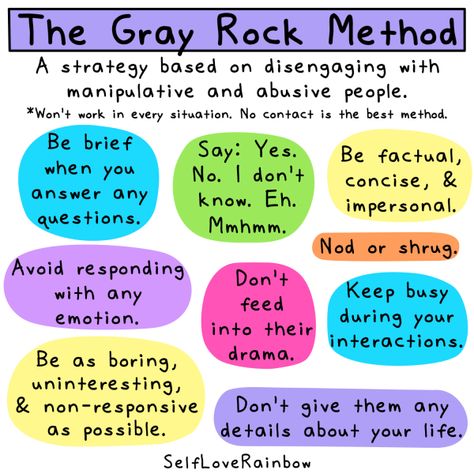 Gray Rock Method, Grey Rock Method, Grey Rock, Gray Rock, Love Rainbow, Ways To Communicate, Feelings And Emotions, Mental And Emotional Health, Toxic Relationships