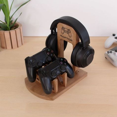 Gifts For Gamer Boyfriend, Gaming Stand, Custom Headphones, Headphone Organizer, Gamer Boyfriend, College Grad Gifts, Controller Stand, Headset Stand, Graduation Gifts For Him