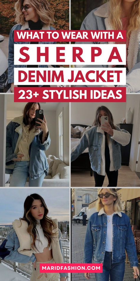 Transform your wardrobe with stylish outfits featuring sherpa denim jackets! These must-try trends are perfect for adding a touch of cozy elegance to any outfit. Explore different ways to wear this versatile piece and stay chic while staying warm.	Sherpa denim jacket outfits | How to style sherpa denim | Women’s sherpa jacket looks | Fashionable sherpa denim | Sherpa jacket outfit ideas | Styling denim jackets | Women’s sherpa jacket fashion | Sherpa denim fashion tips | Stylish sherpa outfits | Denim jacket looks | Sherpa jacket styling guide | Fashion tips for sherpa denim | Trendy sherpa denim outfits | Chic sherpa jacket looks | Women’s denim jacket outfits Levi Sherpa Jacket Outfit Women, Denim Sherpa Jacket Outfit Women, Levi Jacket Outfits Women, Denim Jacket With Fur Outfit, Sherpa Lined Denim Jacket Outfit, Denim Sherpa Jacket Outfit, Sherpa Denim Jacket Outfit, Levis Jacket Outfit, Sherpa Outfits