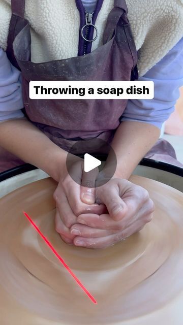 Glaze Me Pretty | Handmade Ceramics on Instagram: "The first throwing of 2024! I'm starting with something I love to make, spiral soap dishes.
.
.
.
.
#contemporaryceramics #studioceramics #wheelthrowing #potterywheel #potterymaking #relaxing #asmr #satisfyingasmr #makerslife" Ceramic Soap Dishes Handmade, Beginner Wheel Throwing Projects, Pottery Soap Dishes, Easy Handbuilding Pottery Ideas, Throwing On The Wheel, Pottery Soap Dish Ideas, Hand Thrown Pottery Ideas, Ceramic Glazing Techniques, Ceramics Wheel Thrown Ideas