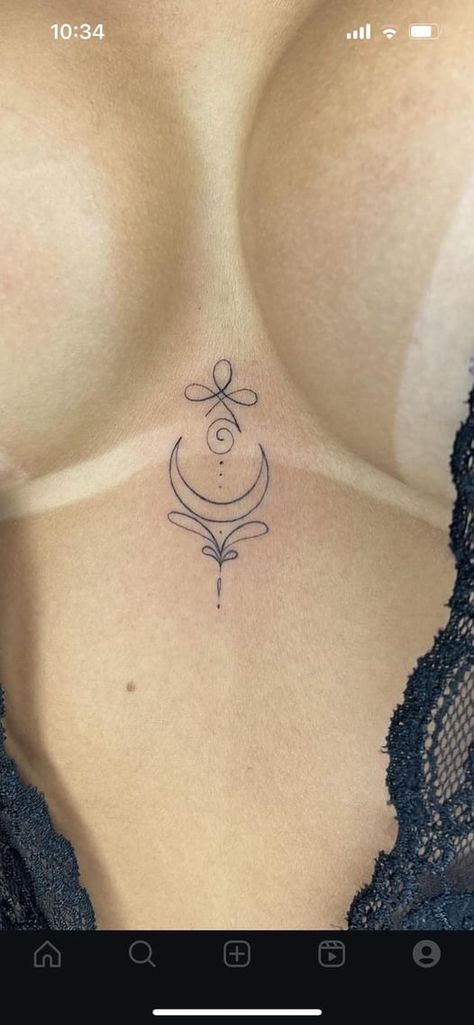 Female Chest Tattoo Ideas Middle, Mid Chest Tattoo Female, In Between Chest Tattoo For Women, Middle Breast Tattoo, Middle Of Chest Tattoo Female, Middle Chest Tattoo Female, Inbetween Breast Tattoo, Tattoos Inspo, Ink Therapy