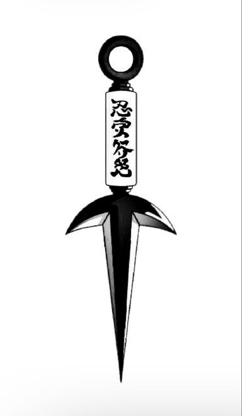 Anime Tattoos Naruto Symbols, Easy Swords To Draw, Tengen Swords Tattoo, Naruto Sketch Drawing Art, Kunai Tattoo Design, Kunai Drawing, Naruto Kunai Tattoo, Minato Kunai Tattoo, Naruto Flash Tattoo