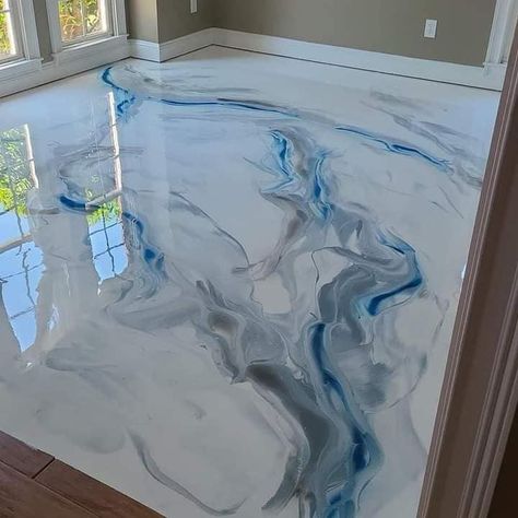 Metalic Marble Epoxy Flooring Solid Custom Floor Coatings Parker, CO Staircase Banister Ideas, Yoga Room Design, Epoxy Floor Designs, Epoxy Resin Flooring, Epoxy Countertops, Garage Floor Coatings, Slight Edge, Epoxy Floors, Garage Floor Epoxy