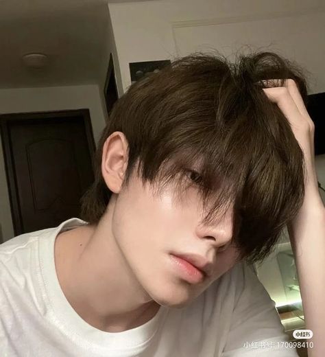 Brown Hair Korean, Brown Hair Boy, Brown Hair Men, Hair Color Streaks, Men Hair Color, Body Reference Poses, Shot Hair Styles, Cute Asian Guys