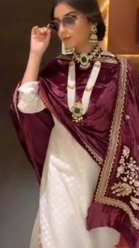 Wine Velvet Suit, Suit Women Indian, Wine Suit, Traditional Gold Jewelry, Punjabi Wedding Dress, Palazzo Dress, Punjabi Suits Party Wear, Indian Dresses For Women, House Wear