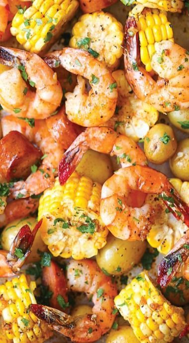 Sheet Pan Shrimp Boil, Pan Shrimp Boil, Shrimp And Corn, Baked Shrimp Recipes, Shrimp Boil Recipe, Sheet Pan Shrimp, Pan Shrimp, Seafood Boil Recipes, Sheet Pan Dinners Recipes