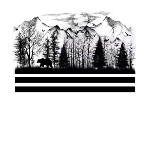 Wilderness Tattoo Design, Forest Band Tattoo Design, Forest Band Tattoo, Forest Arm Band Tattoo, Wilderness Tattoos For Men, Forest Tattoo Stencil, Mountain Forest Tattoo, Cool Nature Tattoos, Buck Tattoo