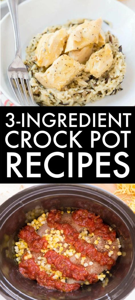 I have gathered up some of the most delicious 3 ingredient crock pot recipes for you to whip up without much effort at all. | www.persnicketyplates.com Crock Pot Dinners, Pot Dinners, Crock Pot Recipes, Crockpot Cooking, Slow Cooker Dinner, Crockpot Dishes, Magic Recipe, Crock Pot Slow Cooker, Crockpot Recipes Slow Cooker