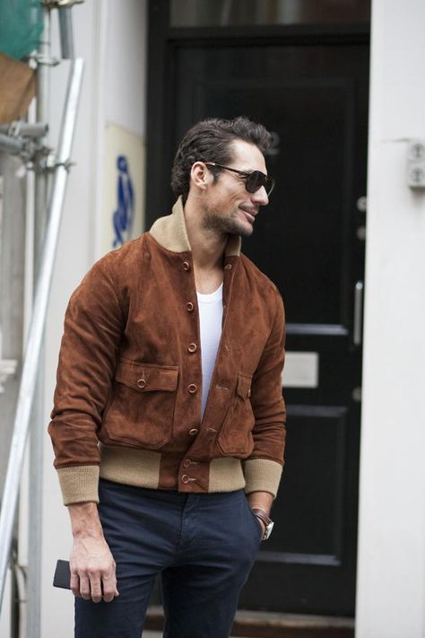 #DavidGandy LCM SS16 - Day 3 || 14/06/15 London Mens Fashion, Biker Coat, Street Style 2016, David James Gandy, David James, Dad Fashion, Men Spring, David Gandy, Men's Casual Style