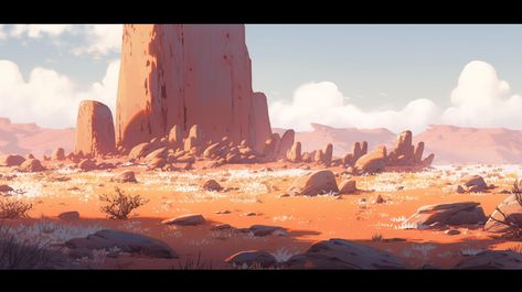 Western Environment Concept Art, Cliff Concept Art, Desert Landscape Drawing, Desert Concept Art, Desert Planet, Nova Art, Desert Environment, Desert Photography, Western Landscape