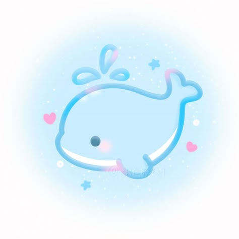 Whale Doodle Simple, Whale Cute Drawing, Pfp Blue Aesthetic, Cute Dolphin Drawing, Cute Whale Drawing, Whale Doodle, Doodle Simple, Easy Dragon Drawings, Whale Drawing