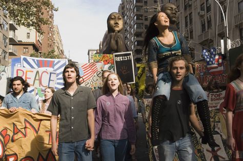 "Across The Universe" movie still, 2007. Across The Universe Movie, Julie Taymor, Jim Sturgess, Universe Movie, Rachel Wood, Evan Rachel Wood, Happy Hippie, Across The Universe, Musical Movies