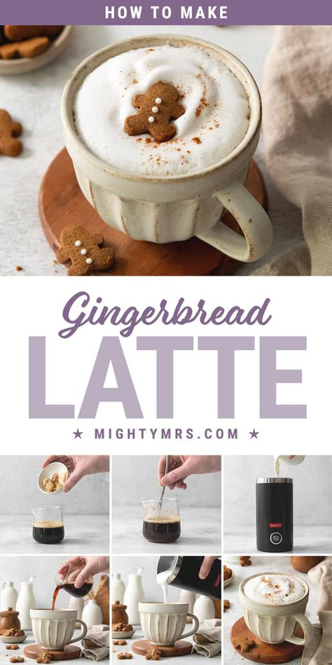 How to Make a Gingerbread Latte Classic Stuffing, How To Make Gingerbread, Work Lunch Ideas, Homemade Gingerbread, Breakfast Ideas Easy, Coffee Creamers, Seasonal Salad, Holiday Side Dish, Holiday Morning