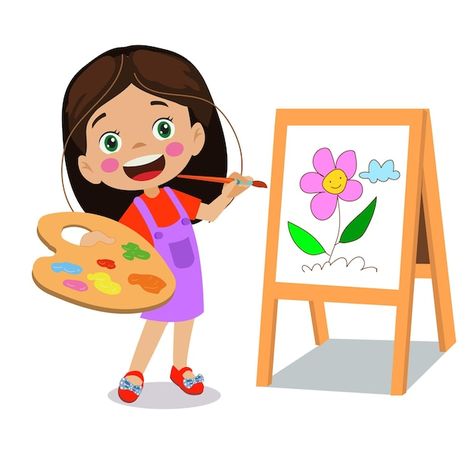 Vector lindo pintor chico pintando color | Premium Vector #Freepik #vector #nino-pintor #nino-artista #nino-pintura #nino-dibujando Art Instagram Account, Kids Clipart, Drawing Templates, Learning Colors, Montessori Activities, Painting For Kids, Baby Boy Shower, Anime Chibi, Art Day