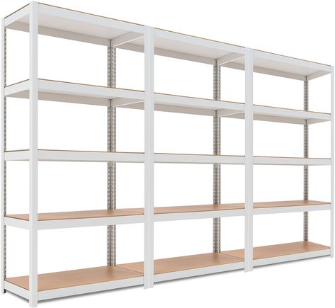 Shelf Industrial, Shed Office, Storage Room Organization, Metal Shelving Units, Office Store, Pantry Closet, Basement Storage, Storage Shelving, Rack Shelf