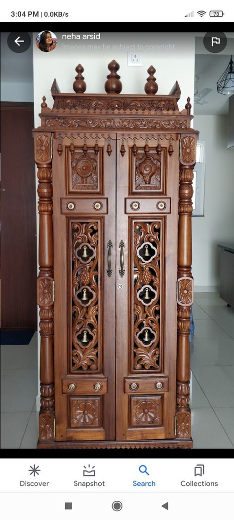 Pooja Room Door, Door Carving, Pooja Door, Pooja Door Design, Sofa Design Wood, Door Design Photos, Exterior Wall Tiles, House Balcony Design, Temple Design For Home