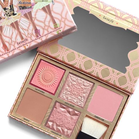 Benefit Blush Bar cheek palette Benefit Blush Swatches, Benefit Aesthetic, Benefit Palette, Benefit Cosmetics Blush, Benefit Blush, Blusher Makeup, Clemence Poesy, Makeup Pallets, Makeup List