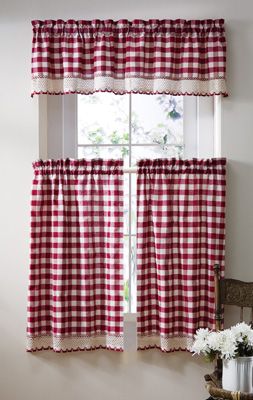 Brown Kitchen Curtains, Country Kitchen Curtains, Kitchen Curtain Sets, Curtains And Draperies, French Country Kitchens, Tier Curtains, Kitchen Valances, Country Curtains, Kitchen Curtain