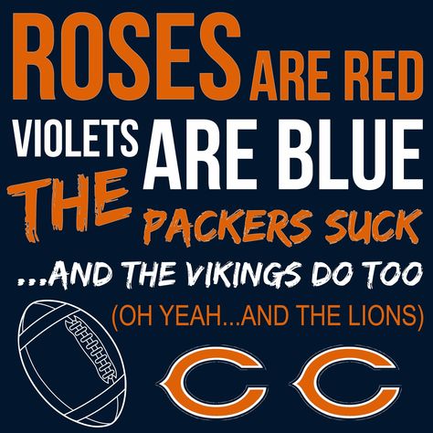 Chicago Bears Quotes, Sports Poems, Packers Funny, Chicago Bears Wallpaper, Chicago Bears Pictures, Bears Pictures, Nfl Funny, Chicago Bears Logo, Bears Logo