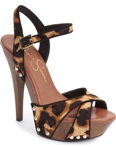 Wood Platform Sandals, Leopard Print Sandals, Wardrobe Goals, Ankle Tie Sandals, Criss Cross Sandals, Studded Sandals, Jessica Simpson Shoes, Ladies Shoes, Dream Shoes