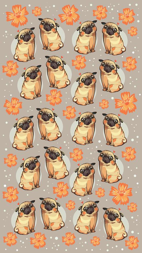 Cute Pugs Wallpapers, Pug Wallpaper, Pug Illustration, Pug Art, Frenchie Lovers, Dog Socks, Custom Socks, Your Cute, Cute Pugs