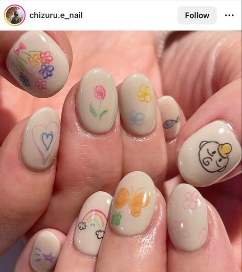 Nail Design With Flowers, White Nail Design, Minimal Nails Art, Hello Nails, Hippie Nails, Minimal Nails, Pretty Gel Nails, Soft Nails, White Nail