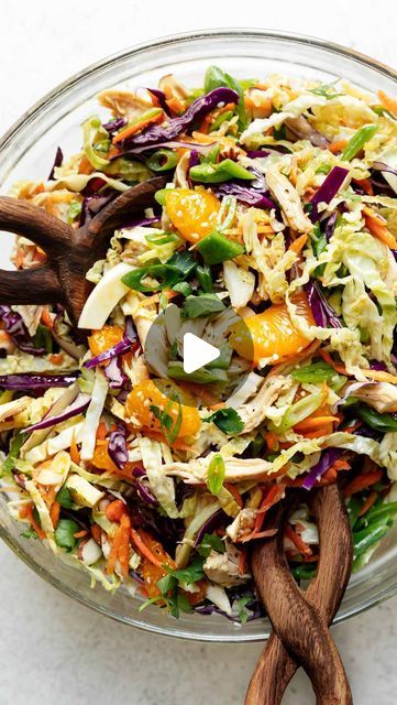 The Real Food Dietitians on Instagram: "⭐️Comment “RECIPE” and we’ll DM the recipe link to you⭐️
Packed with crisp-crunchy veggies, toasted nuts, tender chicken, sweet oranges, and a delicious sesame-ginger sauce, this Chinese-Inspired Chicken Salad is perfect for make-ahead meals or any gathering.

⭐️FOR THE RECIPE⭐️

👉🏻Comment “RECIPE” and we’ll DM the recipe link to you

👉🏻Tap the link in our bio then the photo of this Chinese-Inspired Chicken Salad

👉🏻OR head straight to our website at: TheRealFoodDietitians.com and use the search bar

#therealfooddietitians #dinnerideas #dinnerrecipe #healthyrecipes #easymeals #simplerecipes #chinesesalad #chickenrecipe #recipes #glutenfree #whole30recipes" Mandarin Orange Chicken Salad, Orange Chicken Salad, Mandarin Orange Chicken, Mandarin Chicken, Chinese Salad, Chinese Chicken Salad Recipe, Chicken Chinese, Real Food Dietitians, Salad Chicken