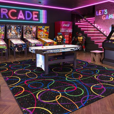 Geek Home Decor, Tattoo Modern, Nerd Room, Arcade Room, Game Room Basement, Apartment Decoration, Arcade Game Room, Comfy Seating, Geek Decor