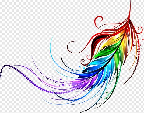 Feather Png, Angel Wings Graphic, Angel Wings Drawing, Rainbow Feather, Rainbow Drawing, Feather Illustration, Snowflakes Art, Feather Drawing, Feather Angel Wings