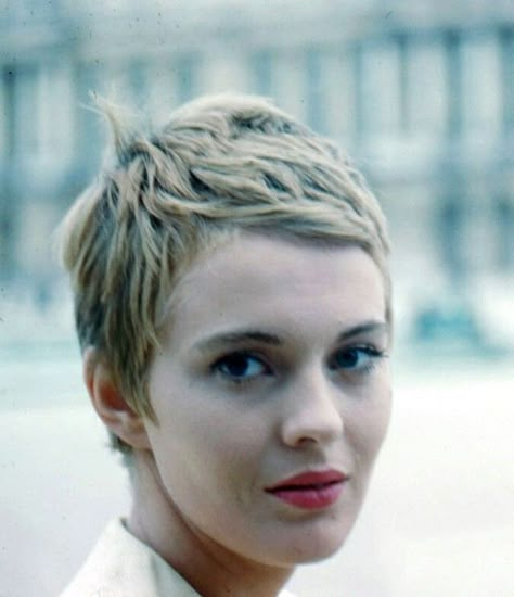 Bleach Pixie, Jean Seberg, Super Short Hair, Pixie Hair, Penteado Cabelo Curto, Short Pixie Haircuts, Short Haircut, Blonde Pixie, Short Hair Styles Pixie