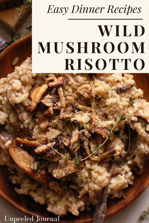 Vegetarian Mushroom Risotto, Mushroom Rissoto Instapot, Dried Mushroom Risotto, Wild Mushroom Risotto Recipes, Gluten Free Mushroom Risotto, Mushroom Rissoto Recipe, Porcini Mushroom Risotto, Oyster Mushroom Risotto, Wild Mushroom Risotto