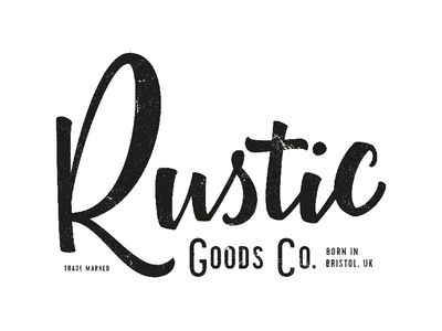 Rustic Goods Co. Thrift Shop Logo, Nicolas Fredrickson, Rustic Branding, Ni Logo, Rustic Logo Design, Coffee Project, Rustic Logo, Ashley Johnson, Hand Drawn Type