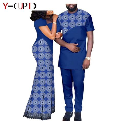 Wedding Men Outfits, Couple Clothes Matching Outfits, Lace Long Dresses, Outfit For Couples, African Print Dresses For Women, Chitenge Outfits, Couples Clothes, African Wear For Men, Clothes Matching