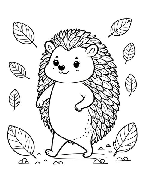 Woodland Animals Coloring Pages, Hedgehog Coloring Page, Hedgehog Colors, Mothers Day Coloring Pages, Garden Coloring Pages, Marvel Coloring, Food Coloring Pages, Preschool Coloring Pages, Summer Coloring Pages