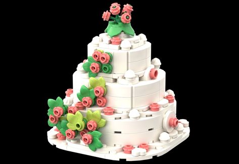 Lego Wedding Cake, Lego Wedding Cakes, Cake Lego, Lego Wedding, Lego Cake, Lego Parts, Lego Moc, Lego Sets, Mr And Mrs