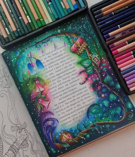 Colored Pencil Art Projects, Joanna Basford Coloring, Draw Better, Handmade Journals Diy, Ivy And The Inky Butterfly, Joanna Basford, Colouring Inspiration, Adult Coloring Inspiration, Johanna Basford Coloring Book