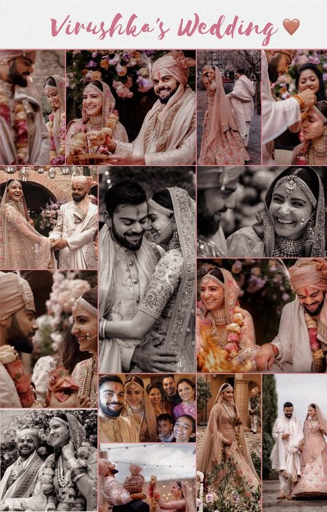 Anushka And Virat Wedding, Anushka Virat Wedding Photos, Virushka Wedding Pics, Virat Anushka Wedding, Anushka Marriage, Virushka Wedding, Brother And Sister Songs, Virat Anushka, Wedding Photo Collage