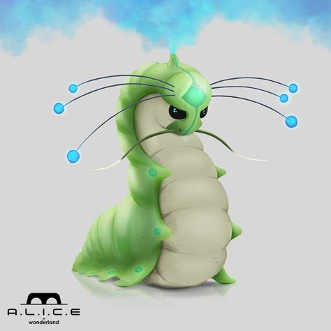 Smoking Caterpillar character design concept Fantasy Caterpillar, Caterpillar Character Design, Catipillar Alice In Wonderland, Blue Caterpillar Alice In Wonderland Aesthetic, The Blue Caterpillar Alice In Wonderland, Alice In Wonderland Catipiller, Cartoon Bugs, Animal Character, Cat Character