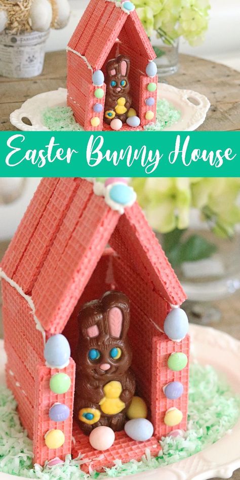 Pop Tart Bunny House, Easter Crafts For Boys 8-10, Easter Bunny House, Easter House, Class Mom, Easter Food Crafts, Diy Osterschmuck, House Bunny, Easter Foods