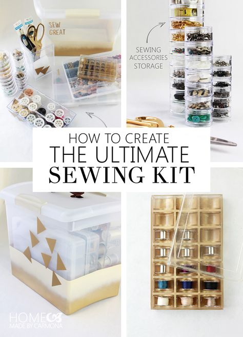 How To Create The Ultimate Sewing Kit | Home Made by Carmona Sewing Kit Organizer, Sewing Kits Diy, Sewing Kit Box, Sewing Kit Pattern, Trendy Sewing Projects, Trendy Sewing Patterns, Trendy Sewing, Sewing Projects For Kids, Sewing Patterns For Kids